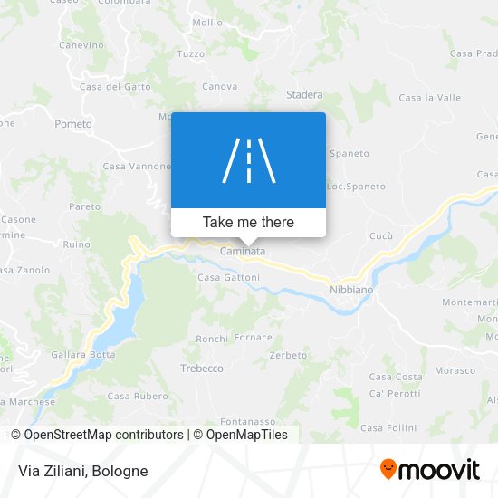 Via Ziliani map