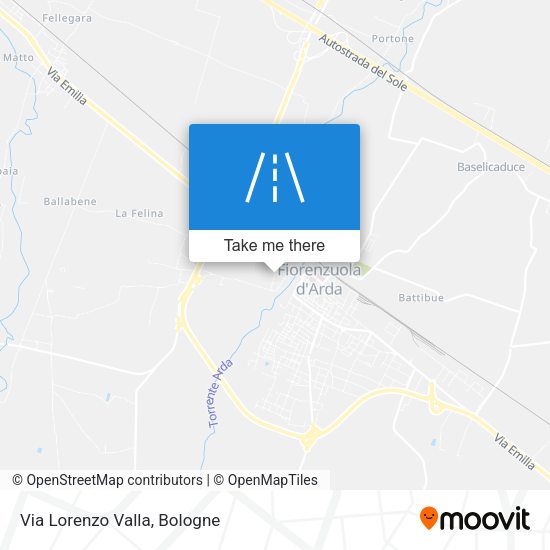 Via Lorenzo Valla map