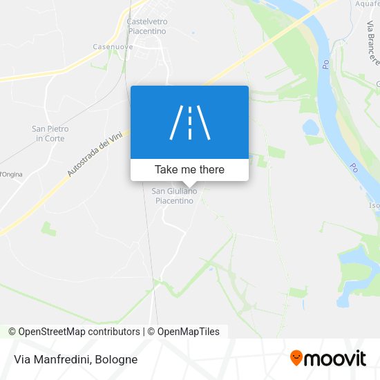 Via Manfredini map