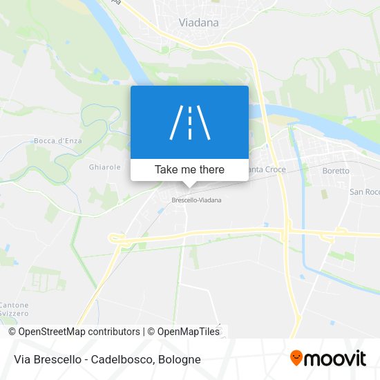 Via Brescello - Cadelbosco map