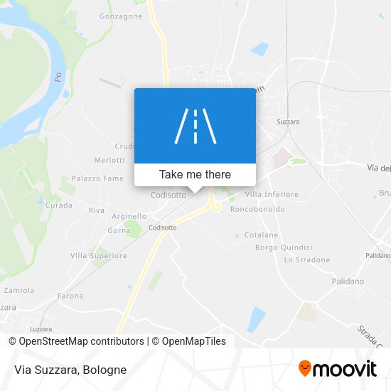 Via Suzzara map
