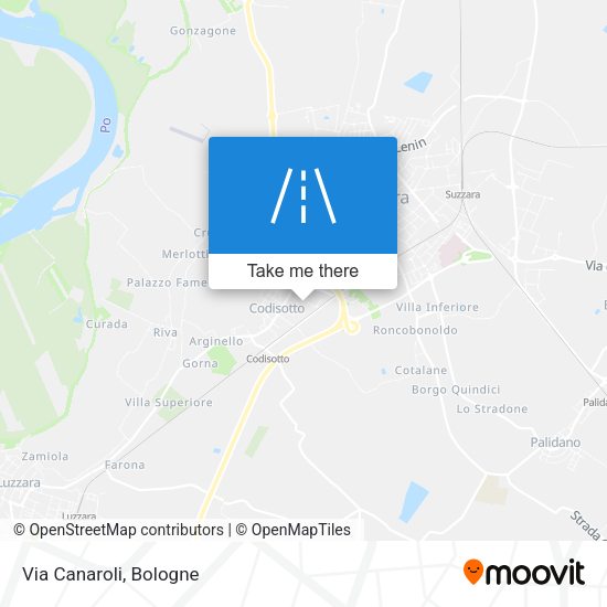 Via Canaroli map