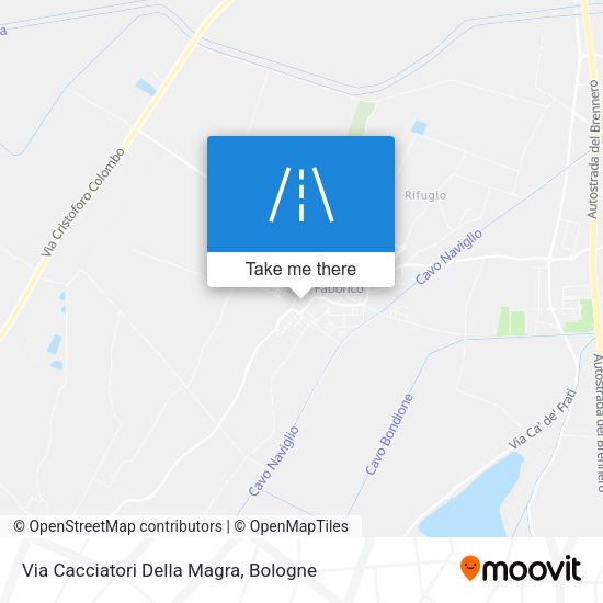 Via Cacciatori Della Magra map