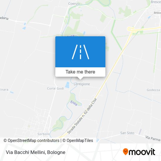 Via Bacchi Mellini map