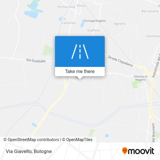 Via Giavello map