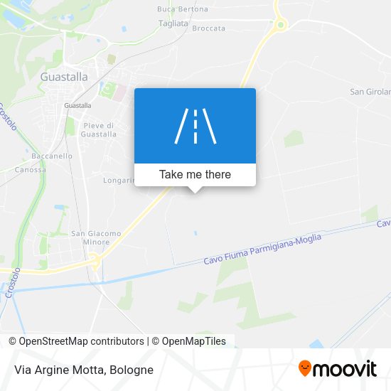 Via Argine Motta map