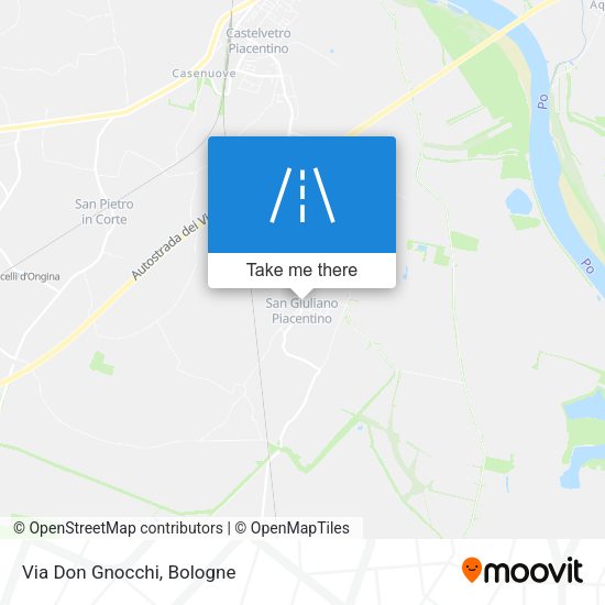 Via Don Gnocchi map
