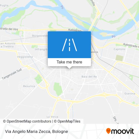 Via Angelo Maria Zecca map