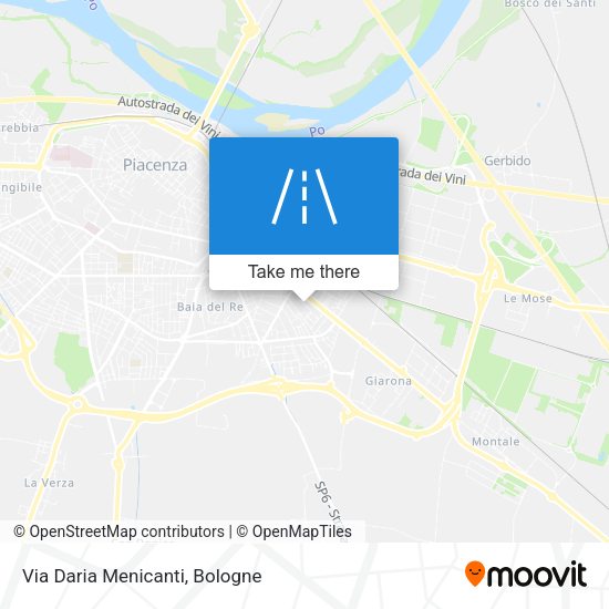 Via Daria Menicanti map