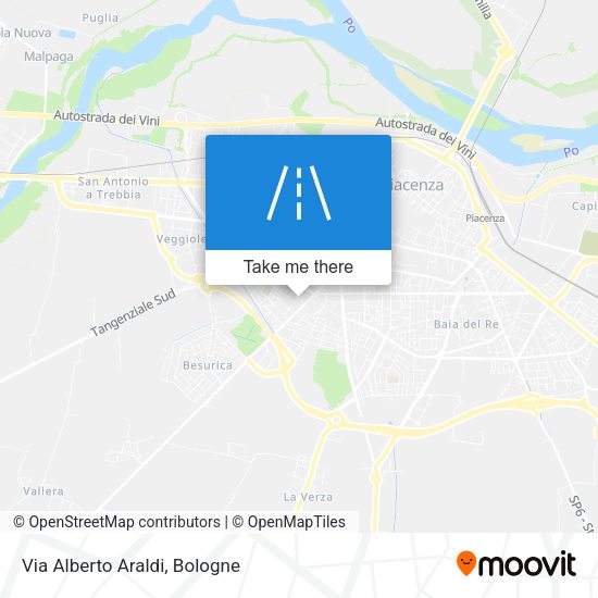 Via Alberto Araldi map