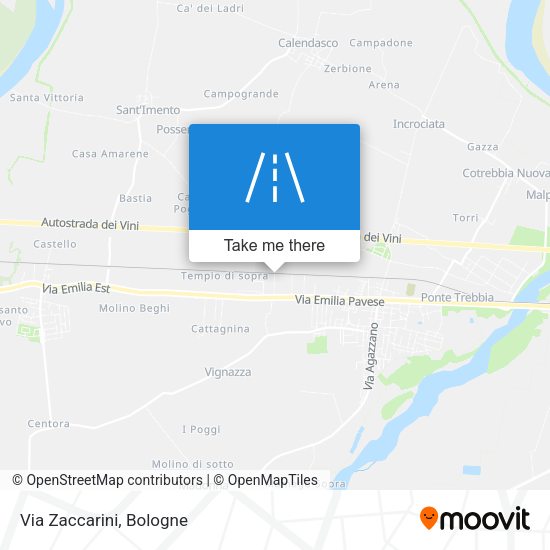 Via Zaccarini map