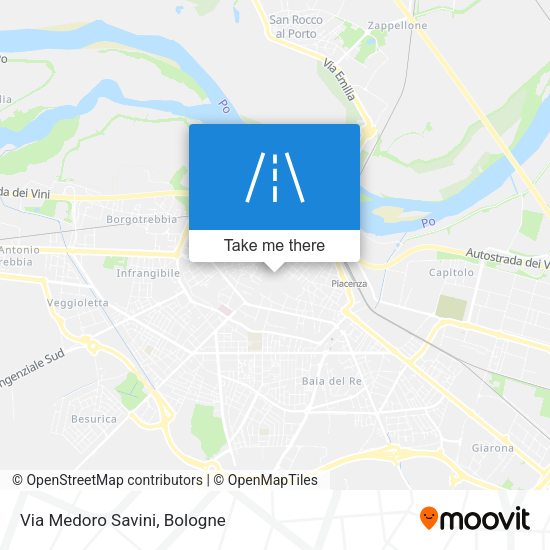 Via Medoro Savini map