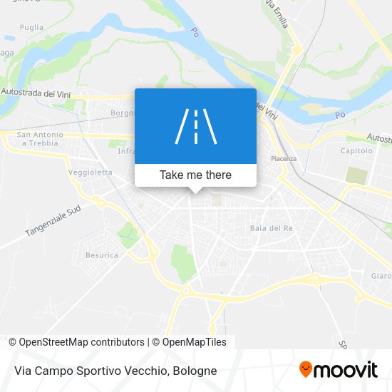 Via Campo Sportivo Vecchio map