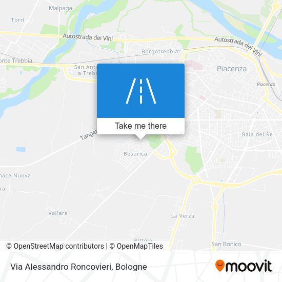 Via Alessandro Roncovieri map