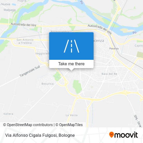 Via Alfonso Cigala Fulgosi map