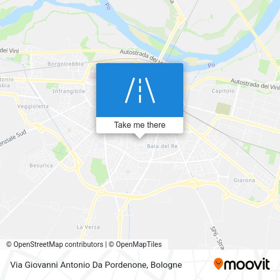 Via Giovanni Antonio Da Pordenone map