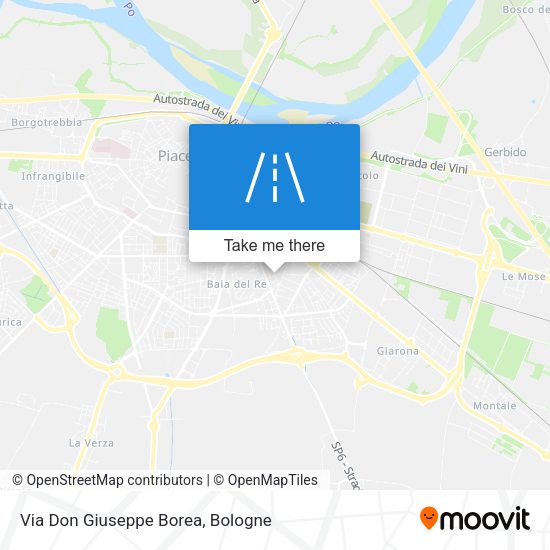 Via Don Giuseppe Borea map