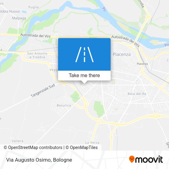 Via Augusto Osimo map