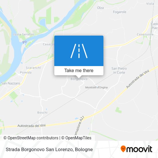 Strada Borgonovo San Lorenzo map