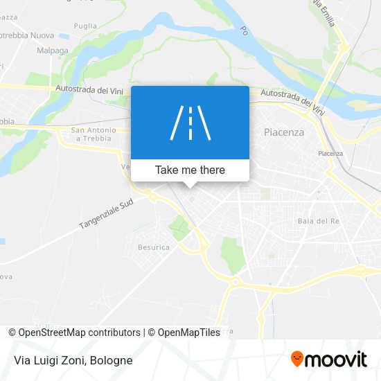 Via Luigi Zoni map