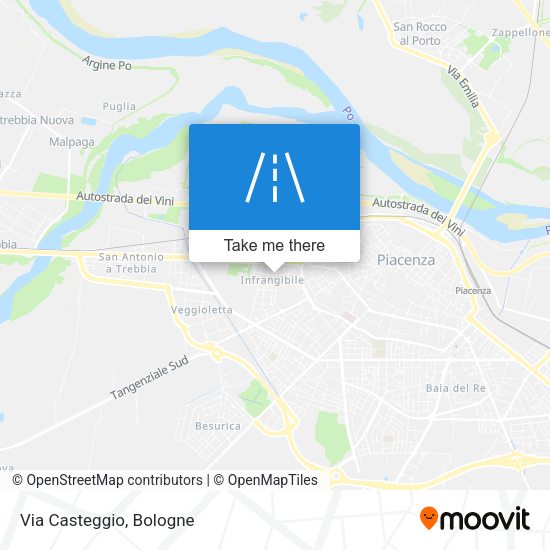 Via Casteggio map