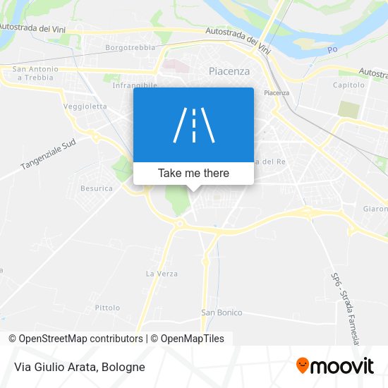 Via Giulio Arata map