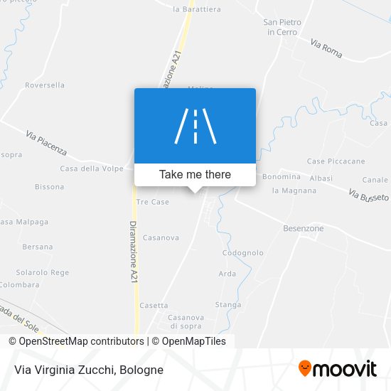 Via Virginia Zucchi map