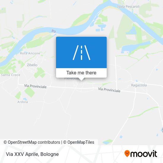 Via XXV Aprile map