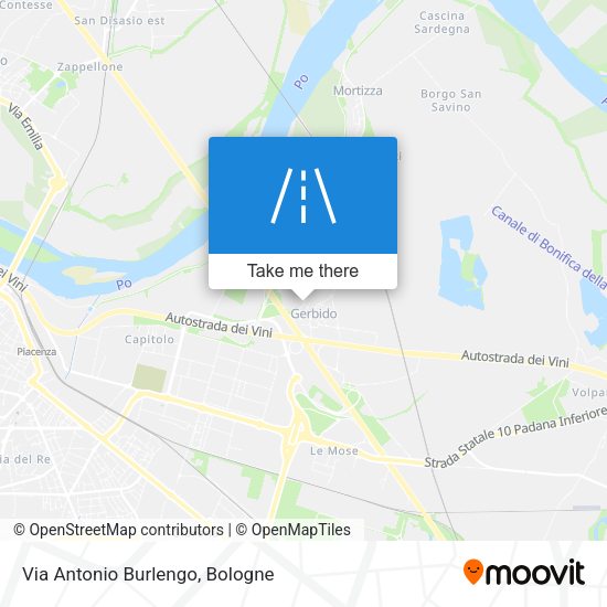 Via Antonio Burlengo map