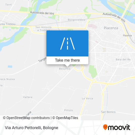 Via Arturo Pettorelli map