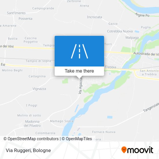 Via Ruggeri map