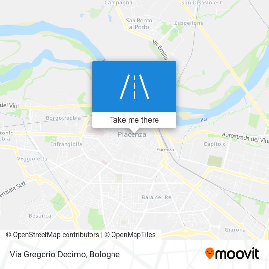 Via Gregorio Decimo map