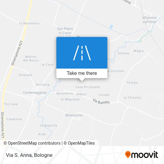 Via S. Anna map