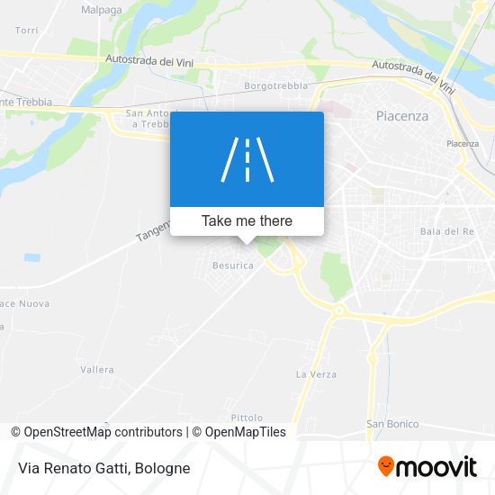 Via Renato Gatti map