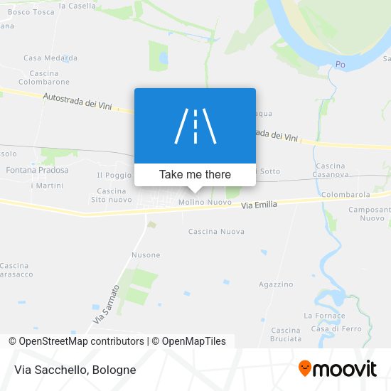 Via Sacchello map