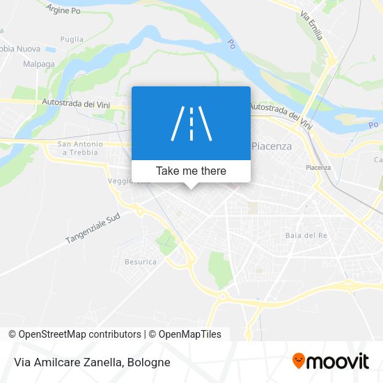 Via Amilcare Zanella map