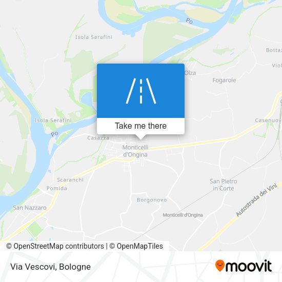 Via Vescovi map