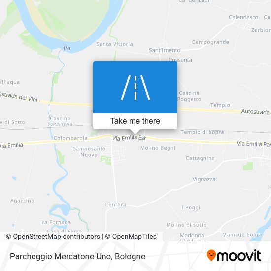 Parcheggio Mercatone Uno map