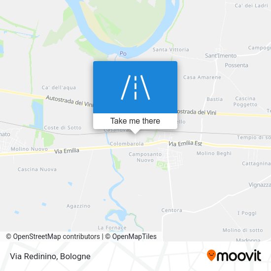 Via Redinino map