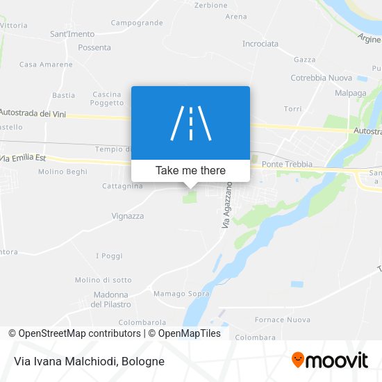 Via Ivana Malchiodi map