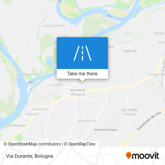 Via Durante map
