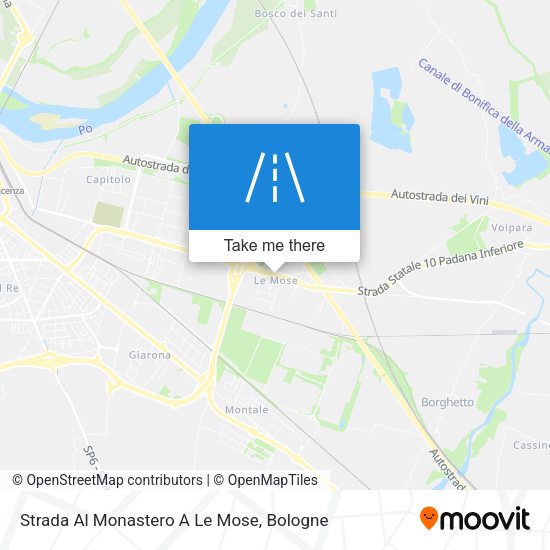 Strada Al Monastero A Le Mose map