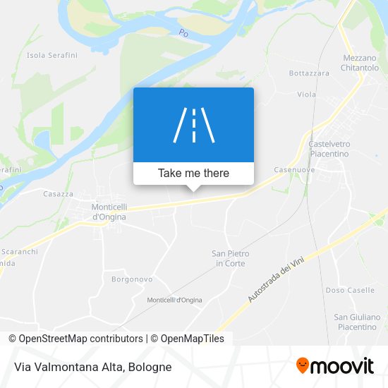 Via Valmontana Alta map
