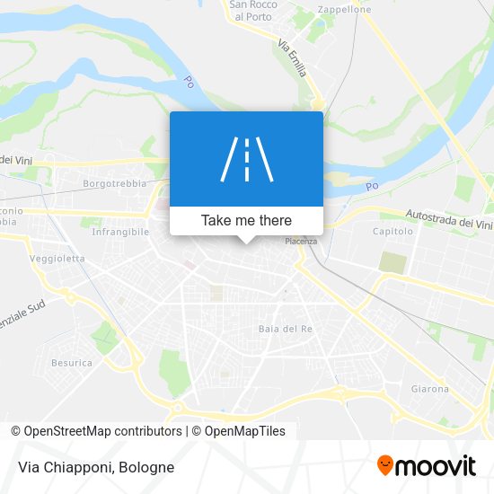 Via Chiapponi map