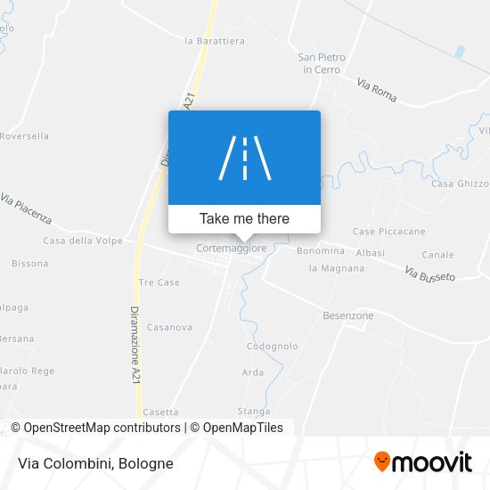 Via Colombini map