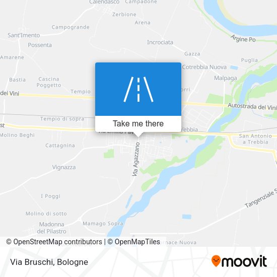 Via Bruschi map