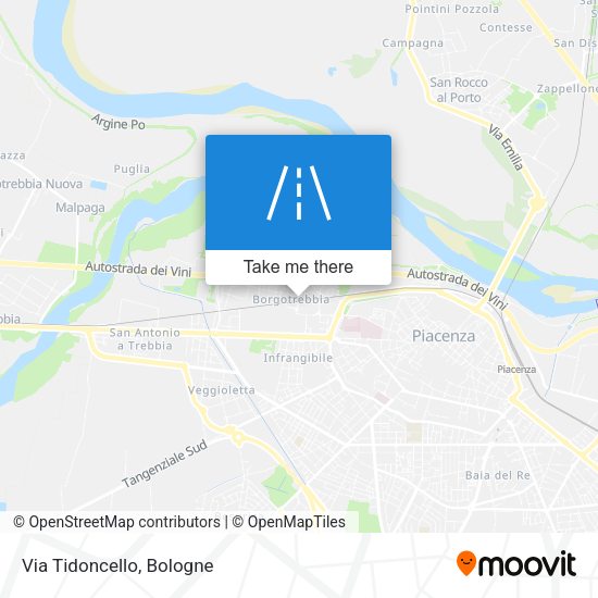 Via Tidoncello map