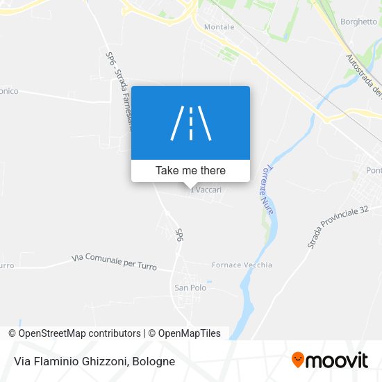 Via Flaminio Ghizzoni map