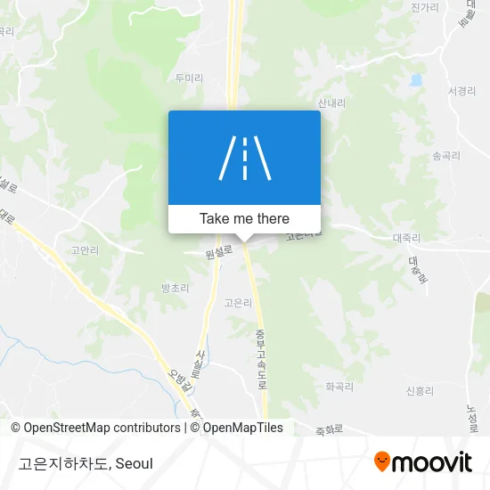 고은지하차도 map