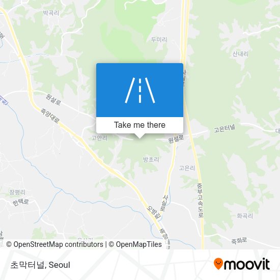 초막터널 map